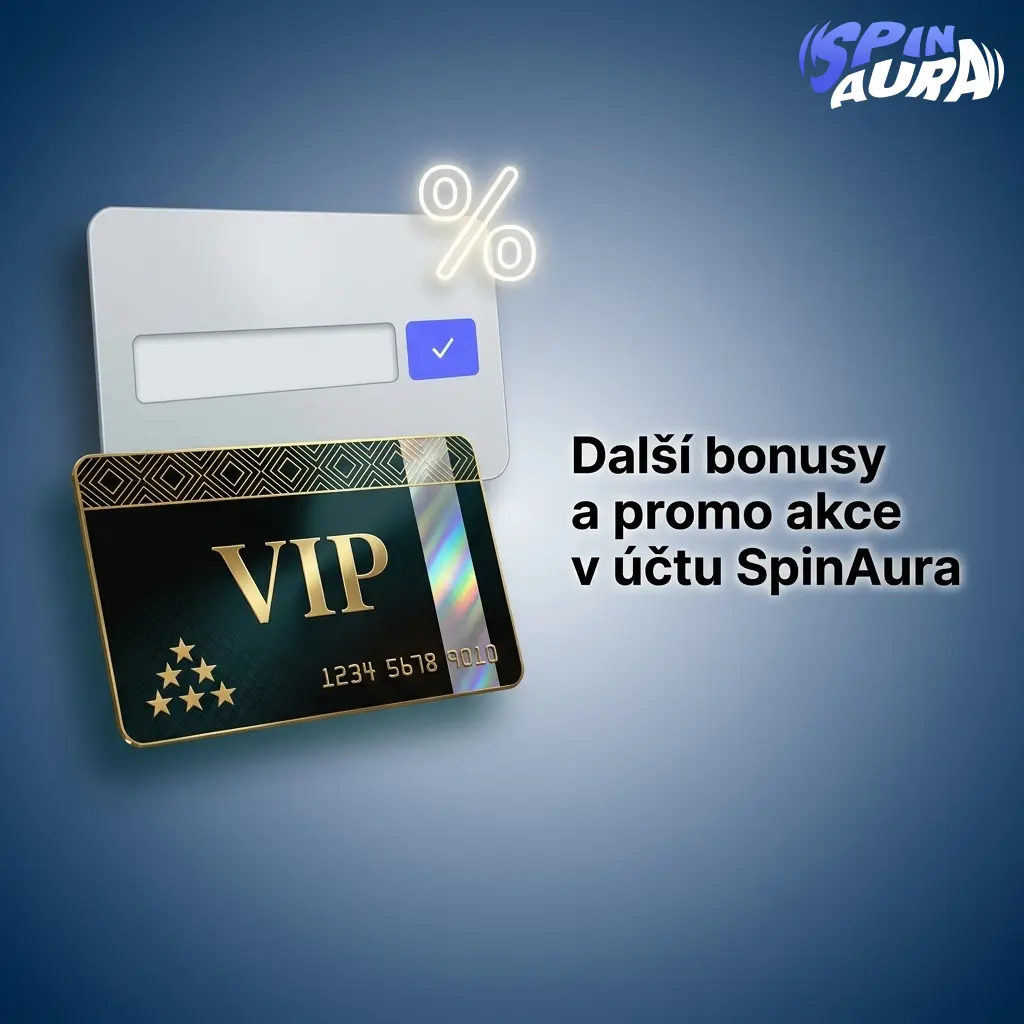 Účet SpinAura se sekcí Promoce, bonusem AURA, volnými zatočeními a doporučovacími nabídkami