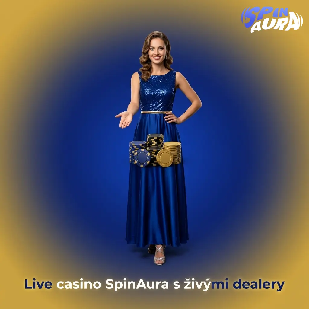 Live casino SpinAura s živým dealerem, ruletou, blackjackem, baccaratem a game show u online stolu