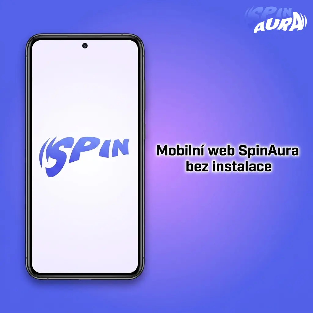 Mobilní web SpinAura v prohlížeči pro kasino, sportovní sázení, vklady a výběry bez instalace