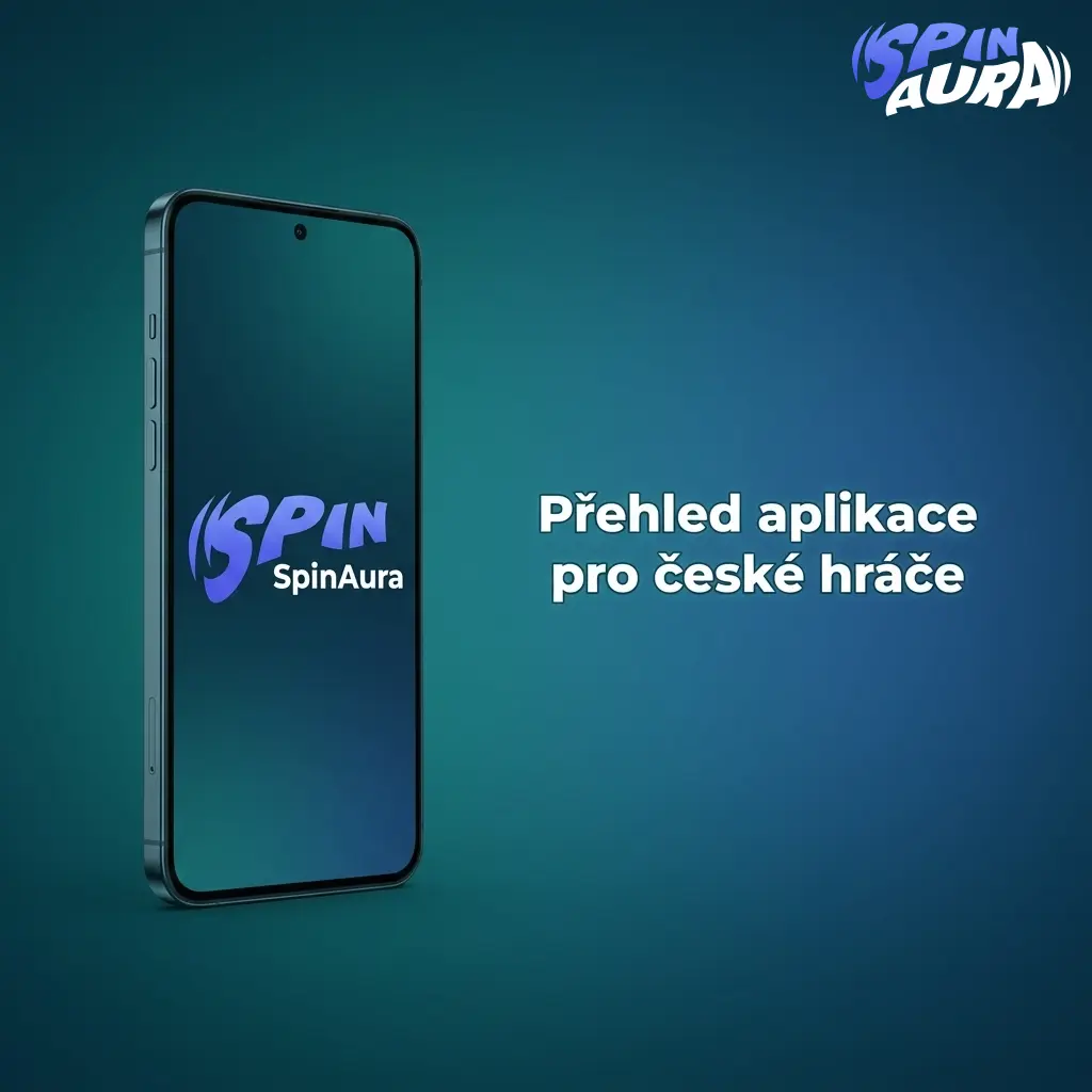 Přehled aplikace SpinAura pro Android s kasinem, živým kasinem, sázkami, pokladnou a profilem hráče