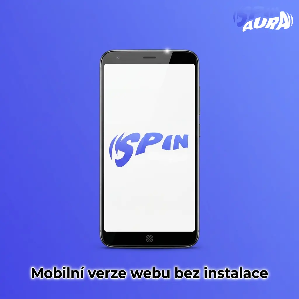 Mobilní web SpinAura v prohlížeči pro Android a iOS bez instalace, s účtem, pokladnou a sázkovým tiketem