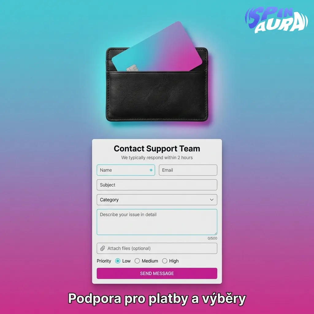 Podpora plateb a výběrů Spinaura: chat, e-mail a nápověda pro vklady, ověření a stav transakcí