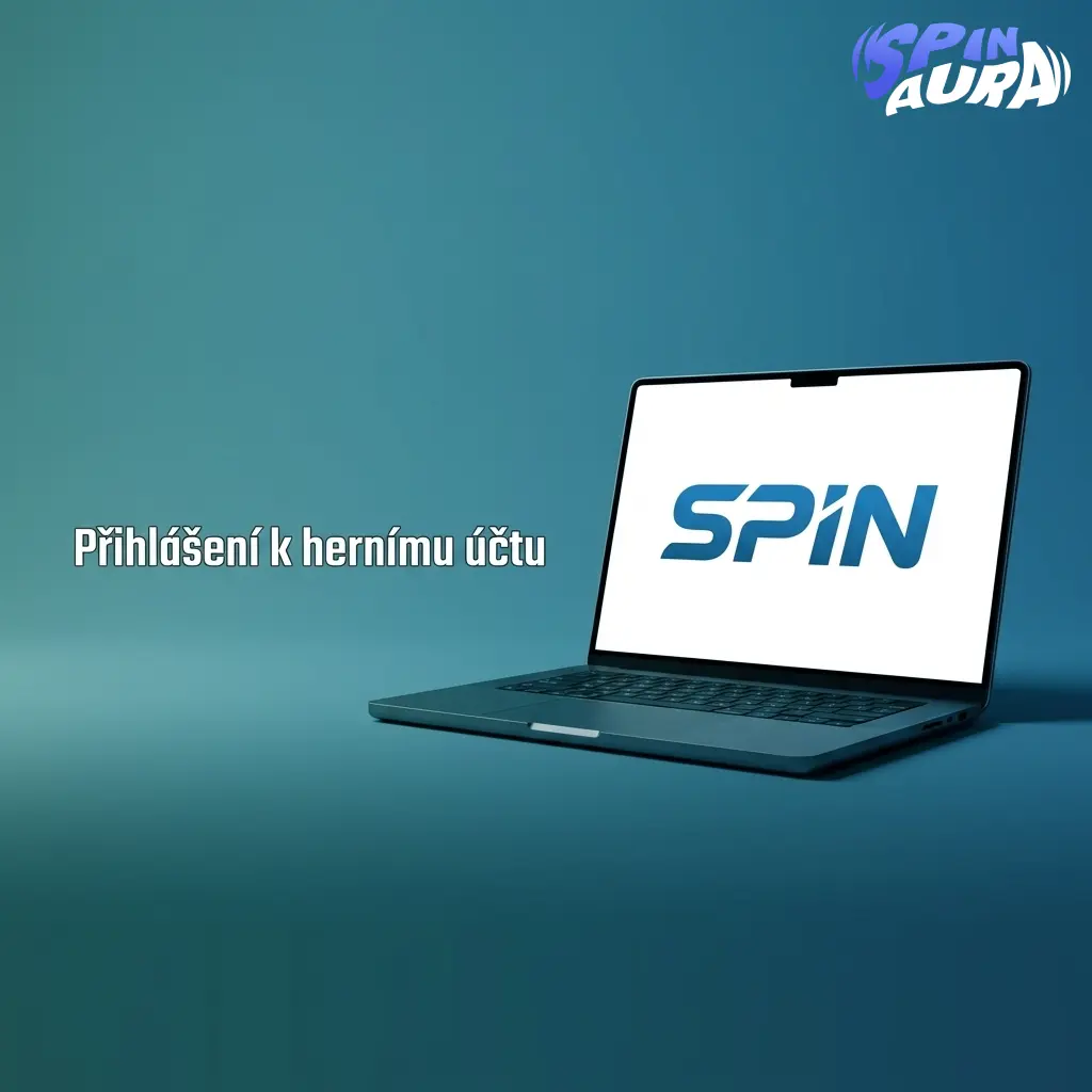 Přihlašovací panel SpinAura pro zadání e-mailu, telefonu a hesla k hernímu účtu
