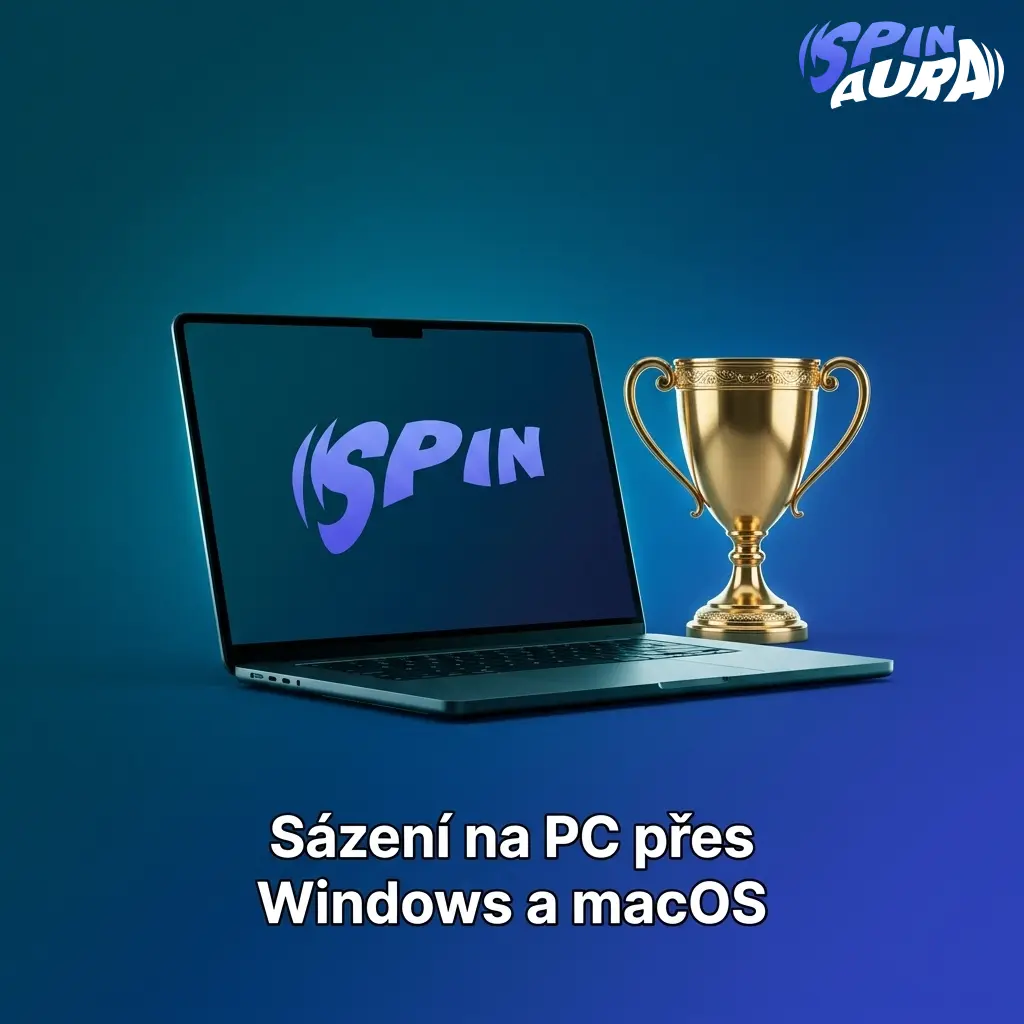 Sázení na PC přes web SpinAura ve Windows a macOS v desktopovém prohlížeči