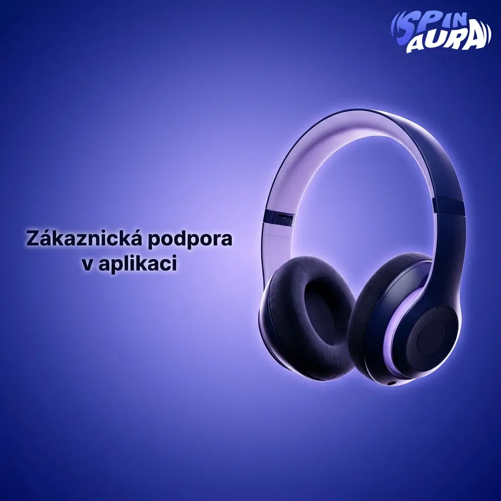 Přehled možností zákaznické podpory v aplikaci: účet, formulář, e-mail, live chat a ověření dokumentů