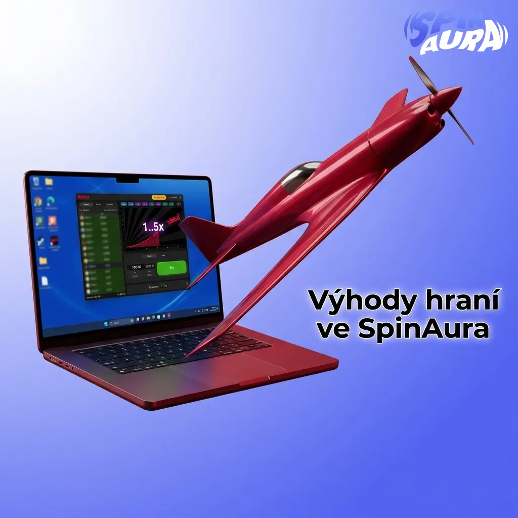 Výhody Aviatoru ve SpinAura: demo režim, RTP 97 %, bonus a rychlá kola s výběrem výhry